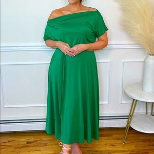 Brand New beautiful ONE SHOULDER STRETCH DRESS WITH TIE